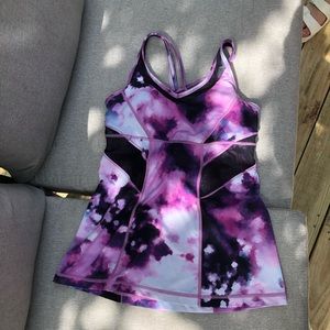 Purple multicolored Lululemon cross back tank top